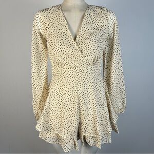 Japna Cream Polka Dot Romper S